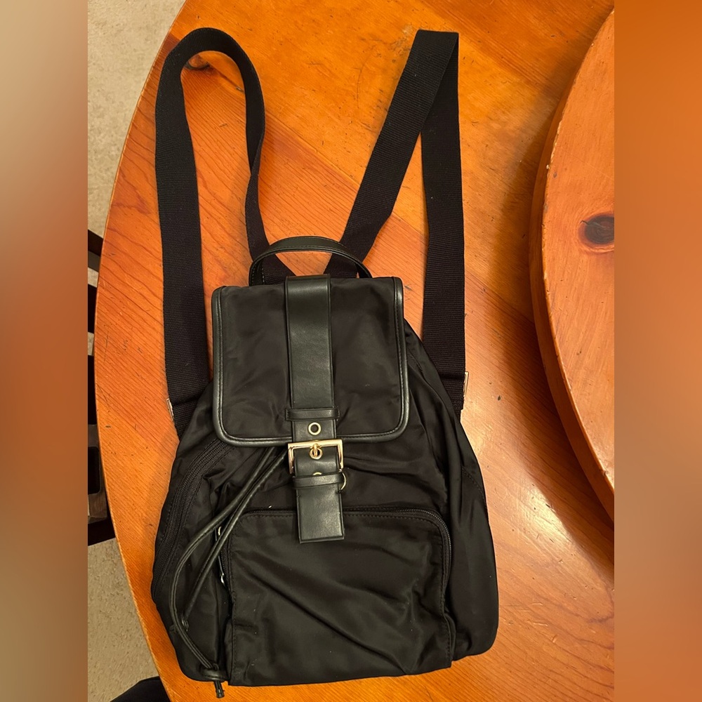 Vintage Nine West Black Backpack Y2K